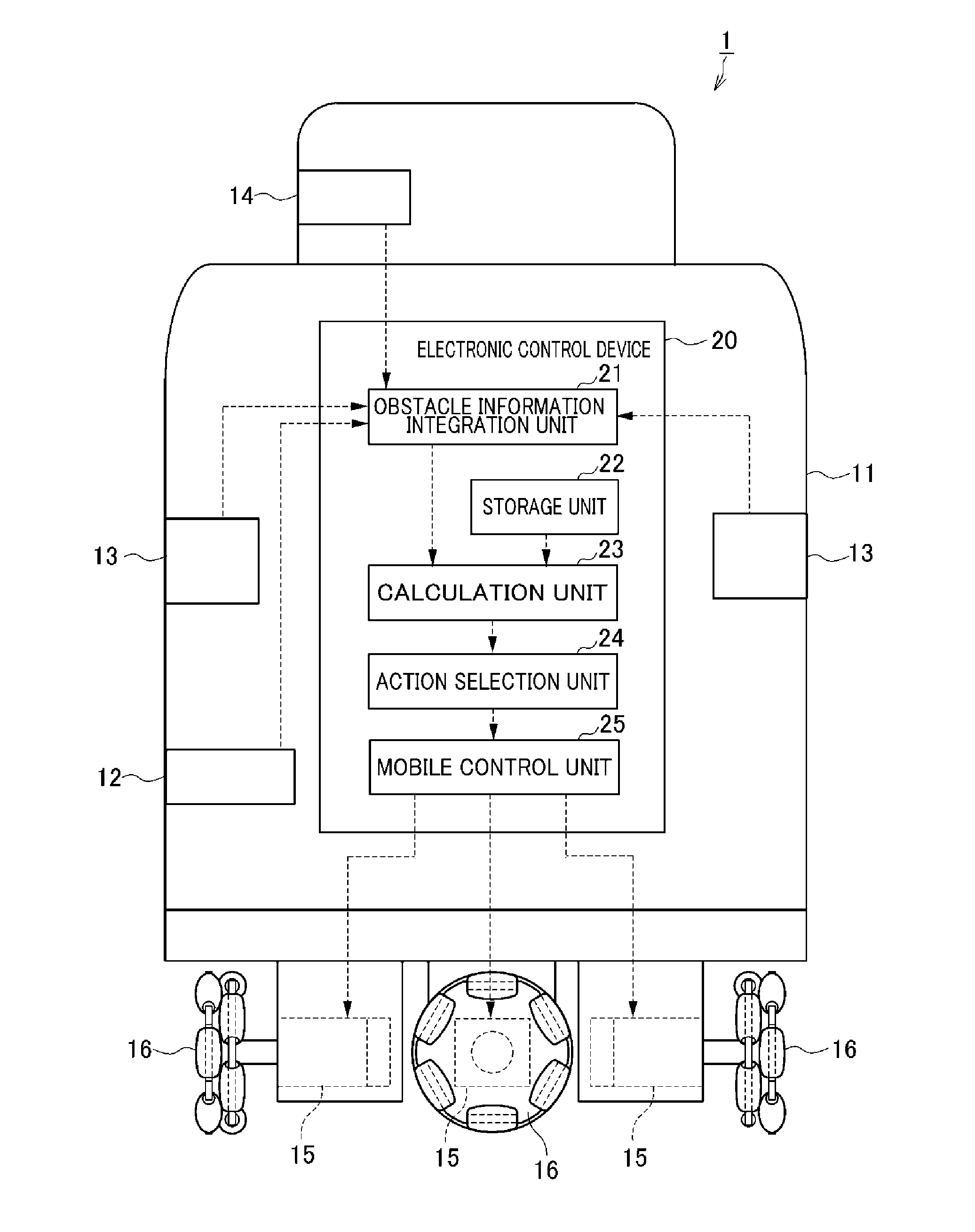 Autonomous mobile body