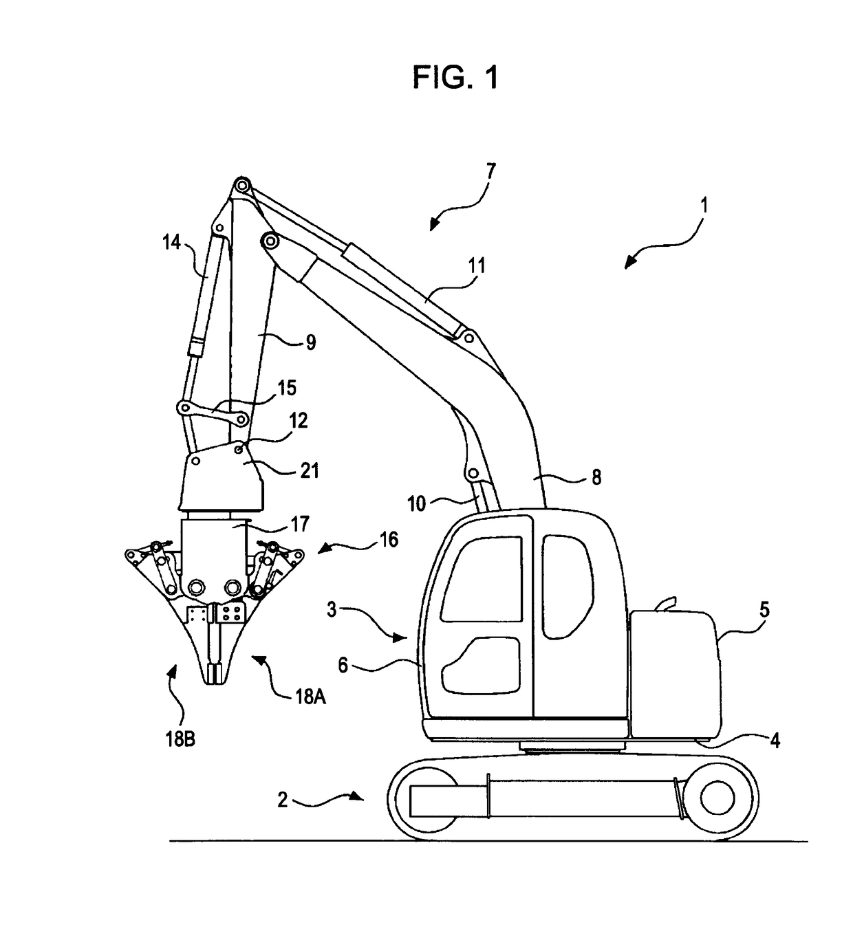 Gripping device of working machine and working machine with the same