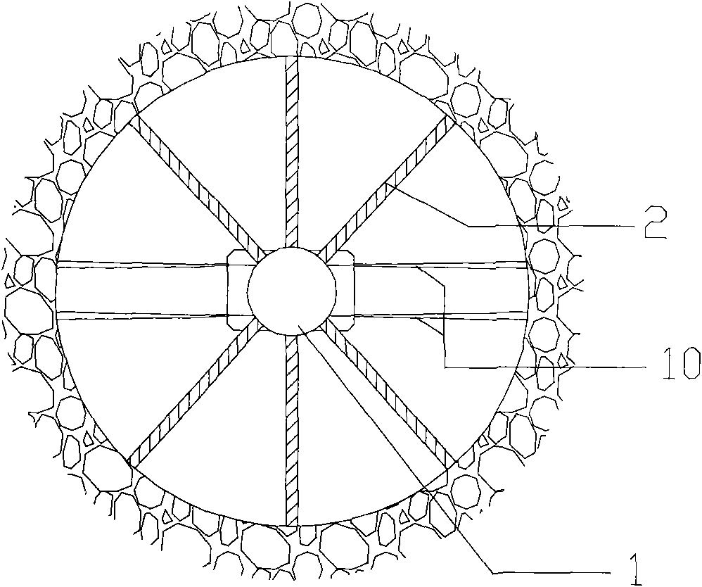 Hydraulic cutting nozzle with residue filer device