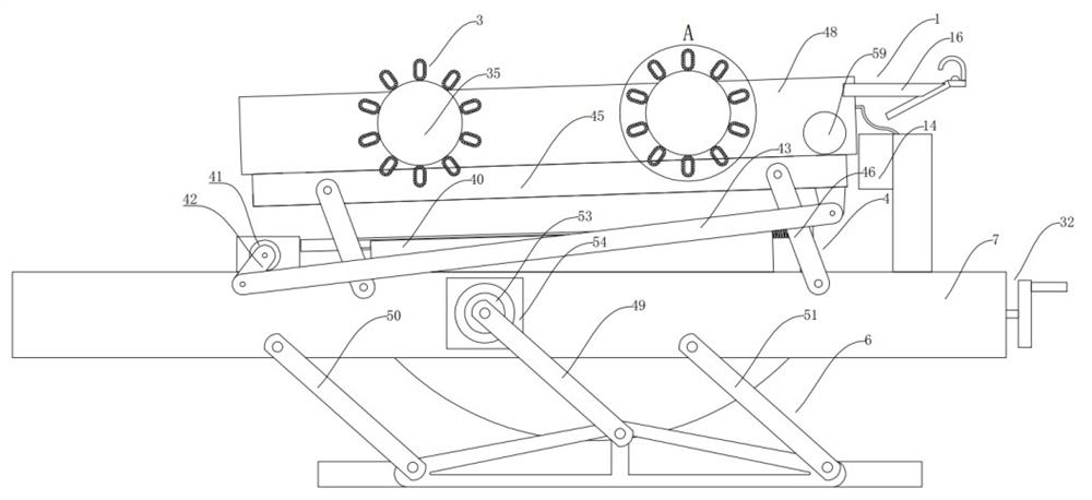 Hidden lossless transition type self-resetting dust suppression ore screening machine