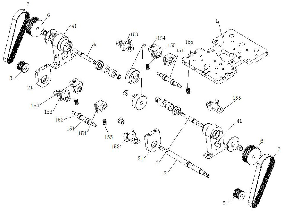 Intelligent inspection robot main body mechanism