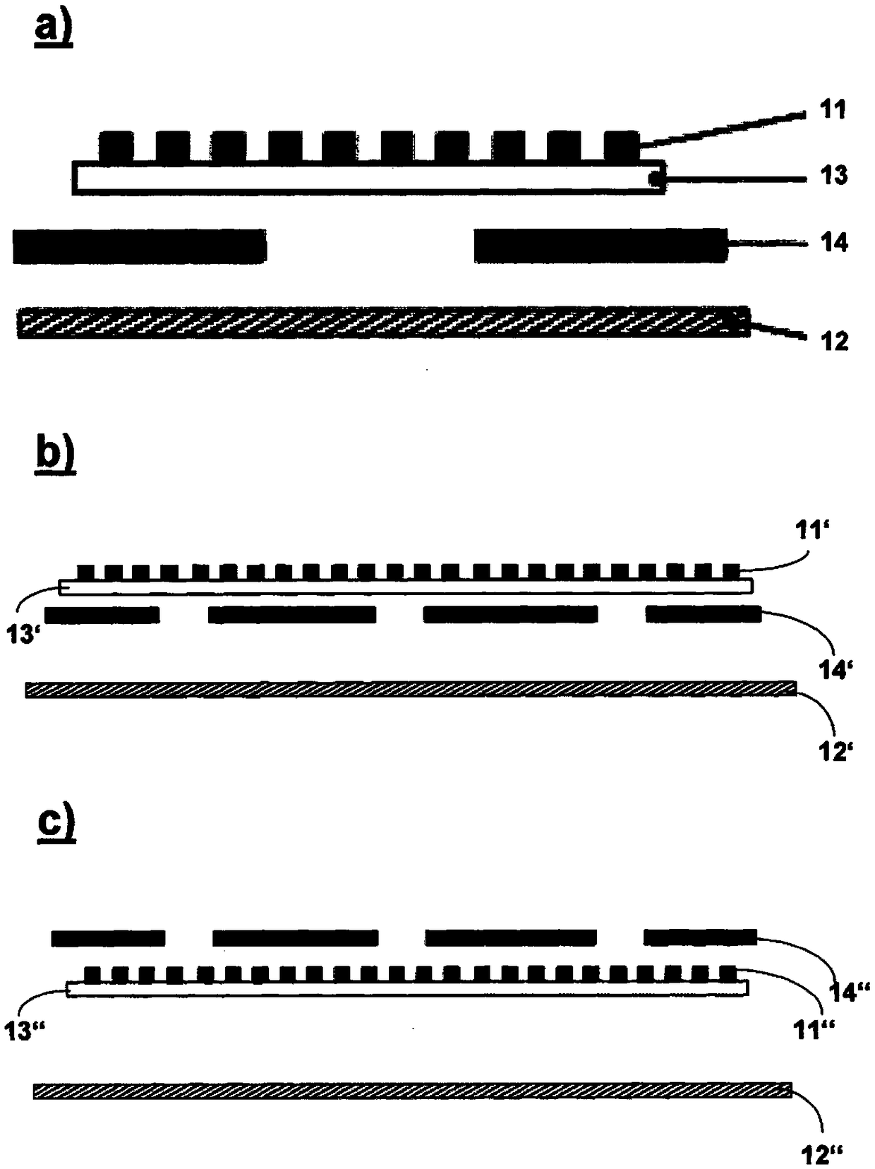 DEVICE AND METHOD FOR MOIRe MEASUREMENT OF AN OPTICAL TEST SPECIMEN