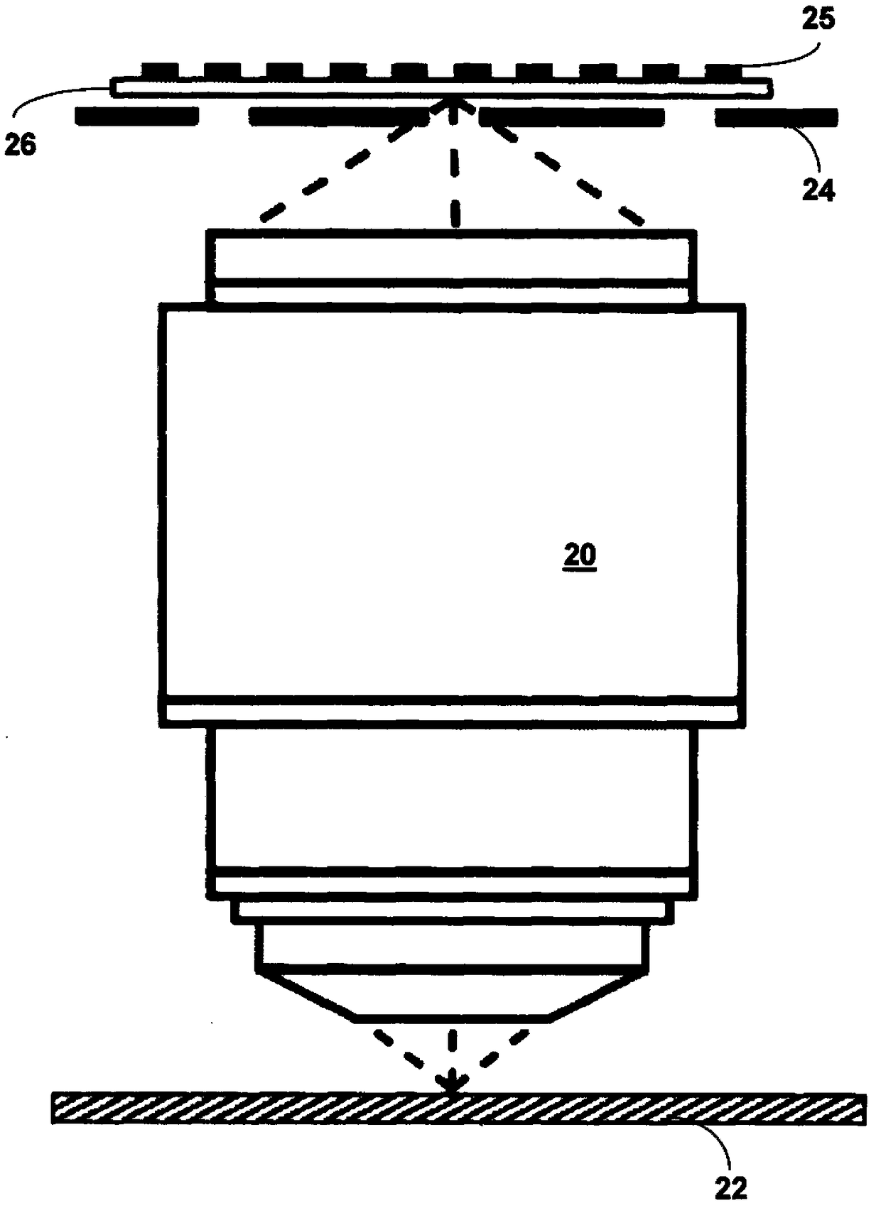 DEVICE AND METHOD FOR MOIRe MEASUREMENT OF AN OPTICAL TEST SPECIMEN