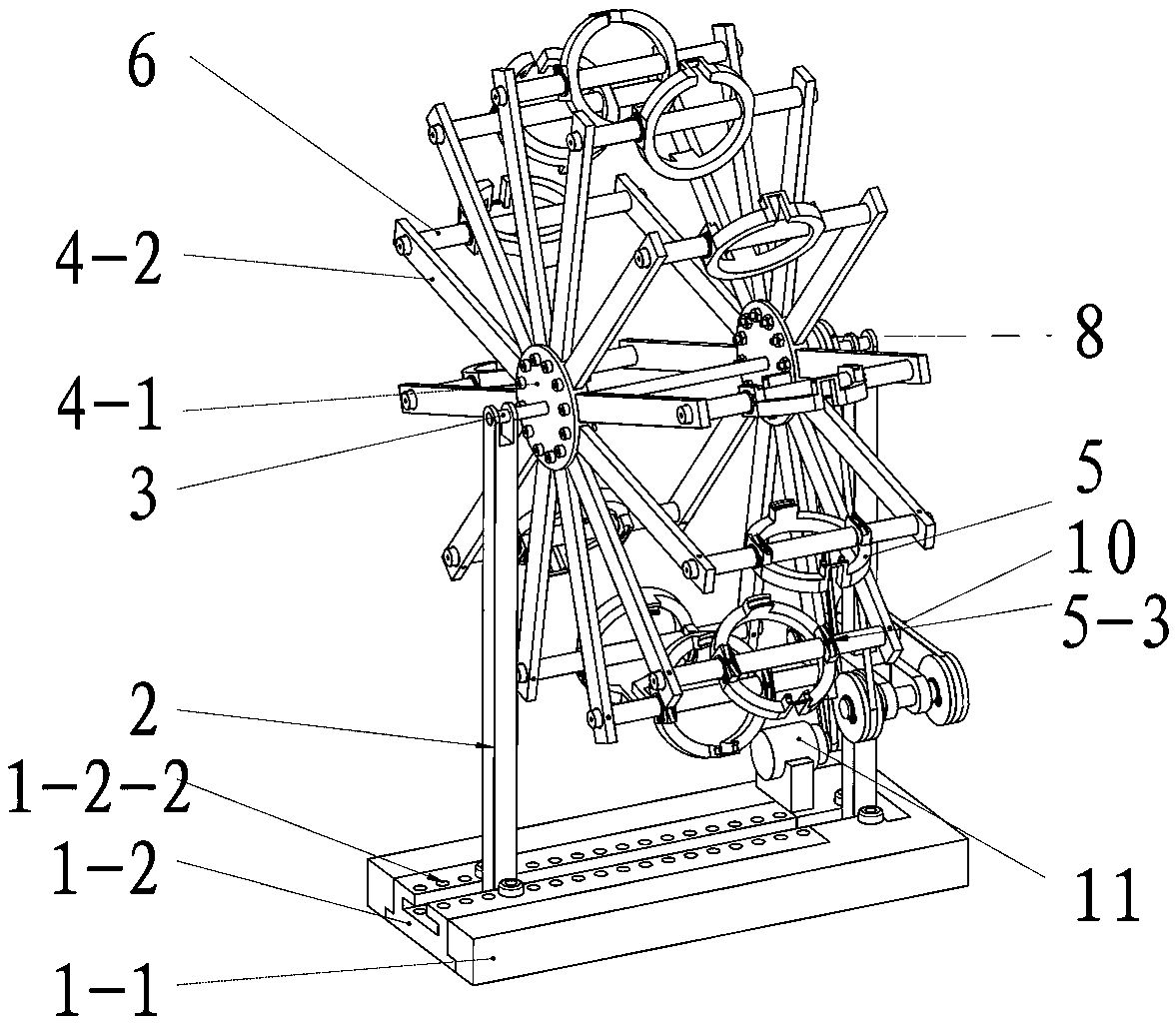 Sky wheel type steel wire rope ring automatic welding device