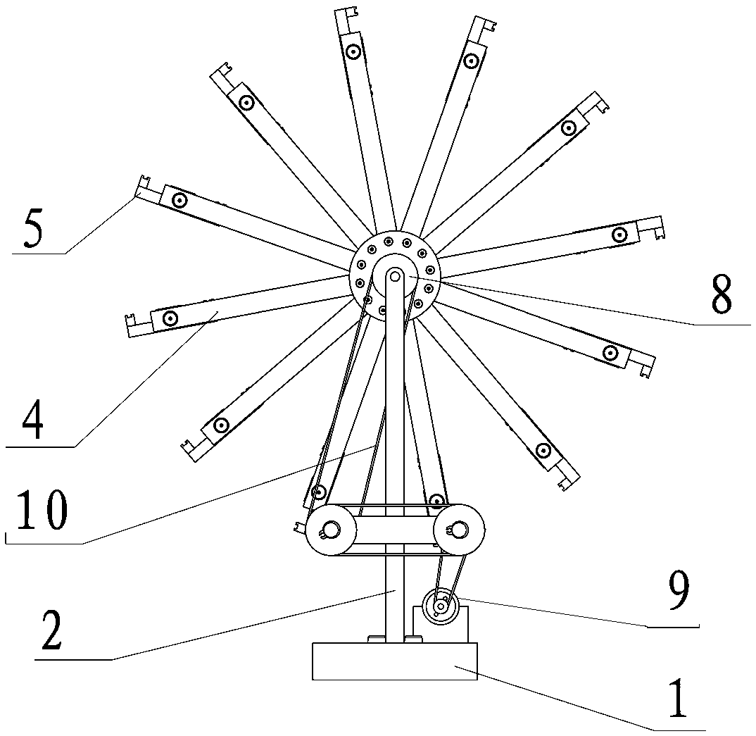 Sky wheel type steel wire rope ring automatic welding device