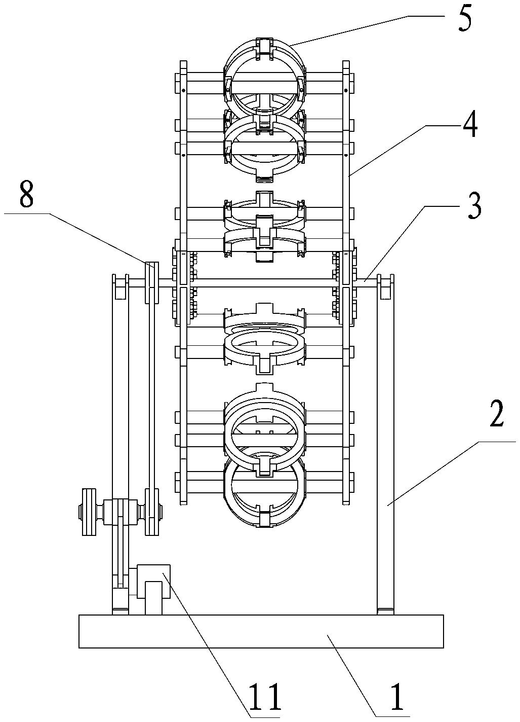 Sky wheel type steel wire rope ring automatic welding device