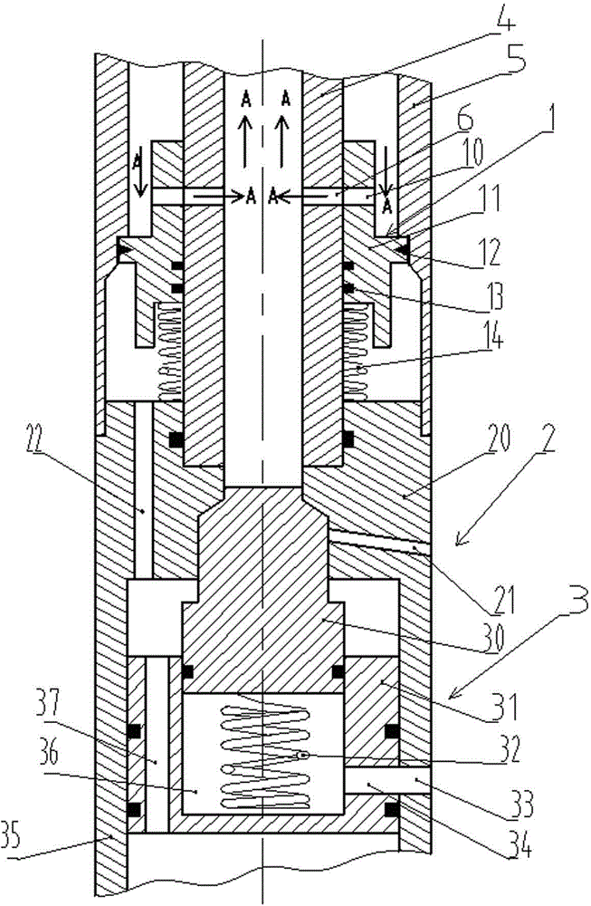 Double-flow-channel direction control short connection device