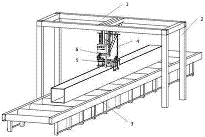 Steel beam machining device