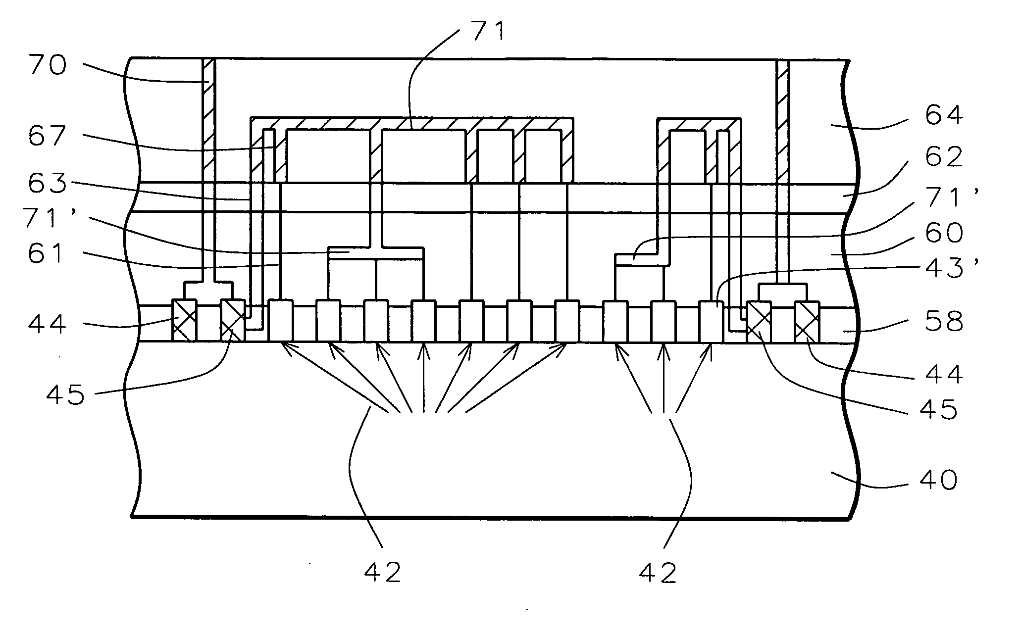 Post passivation interconnection schemes on top of the IC chips