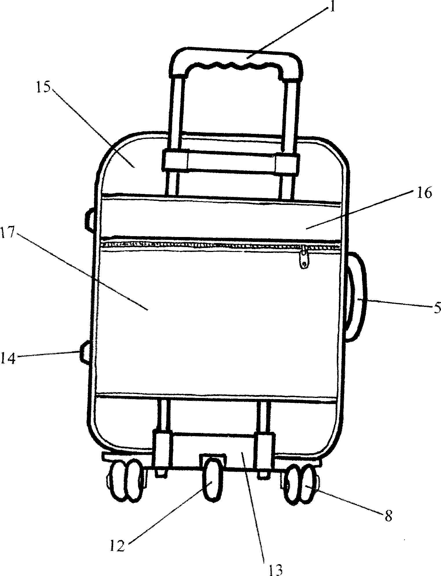 Draw-bar box with side carrying handle