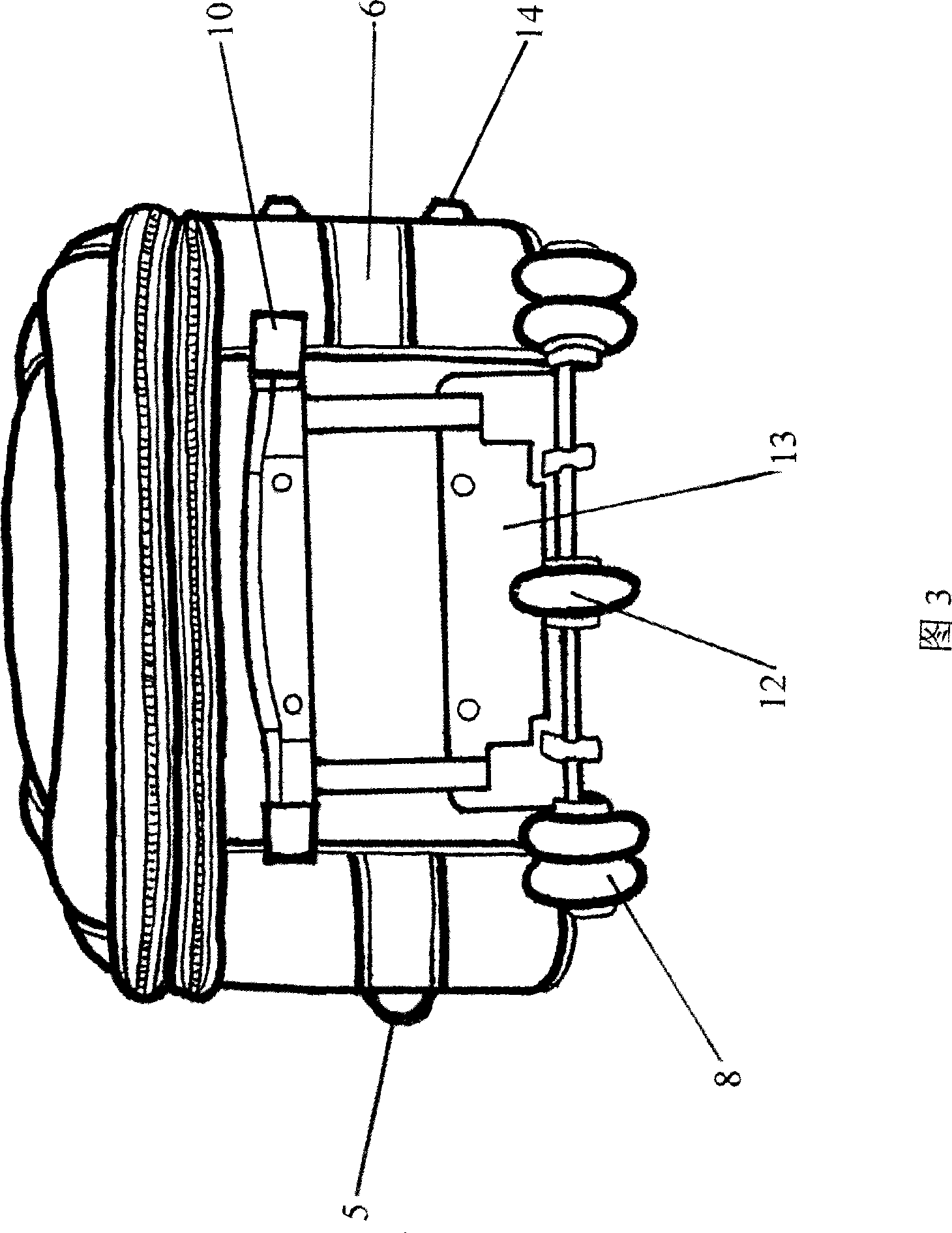 Draw-bar box with side carrying handle