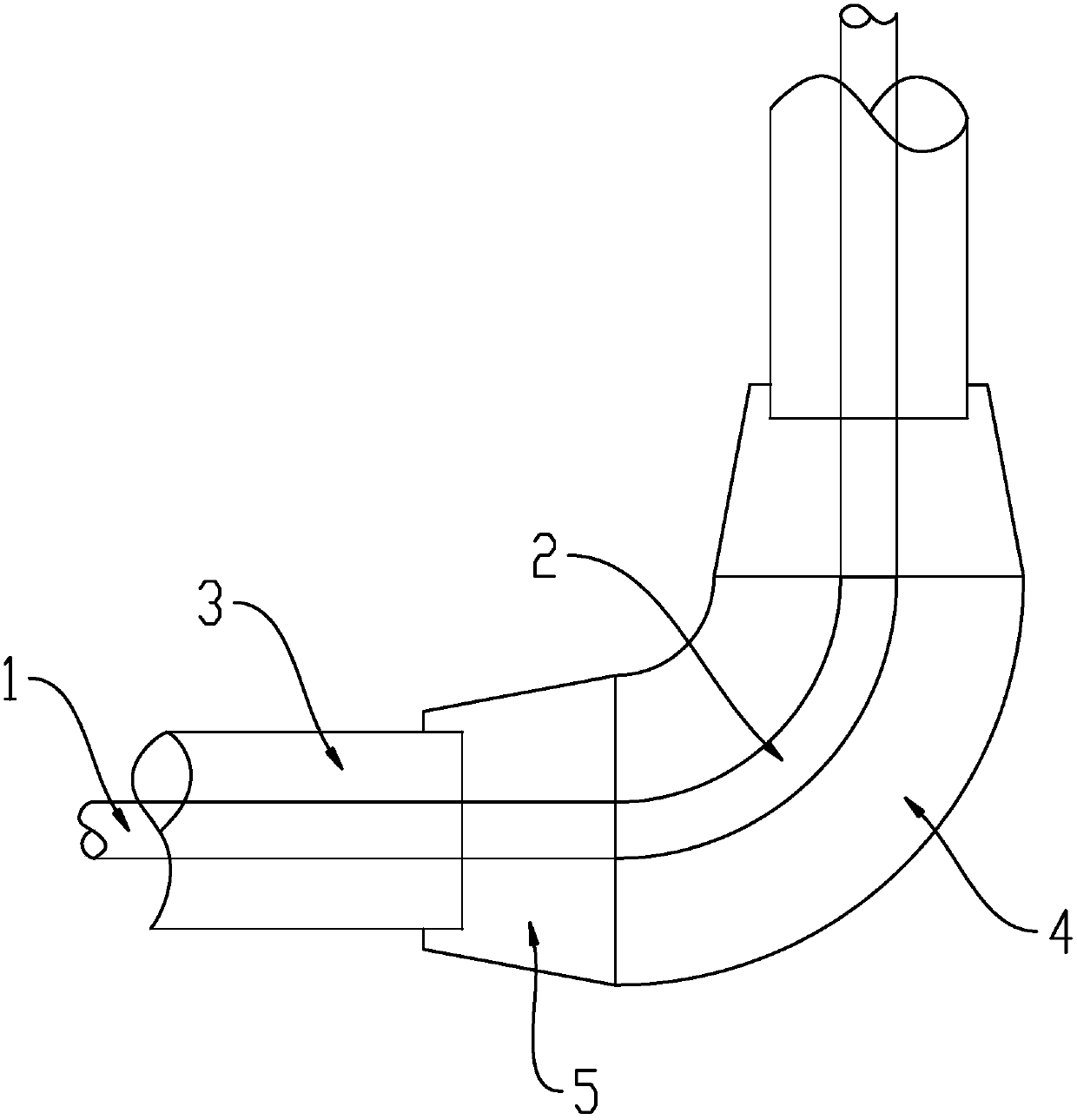 Welding method of double-layer pipe elbow