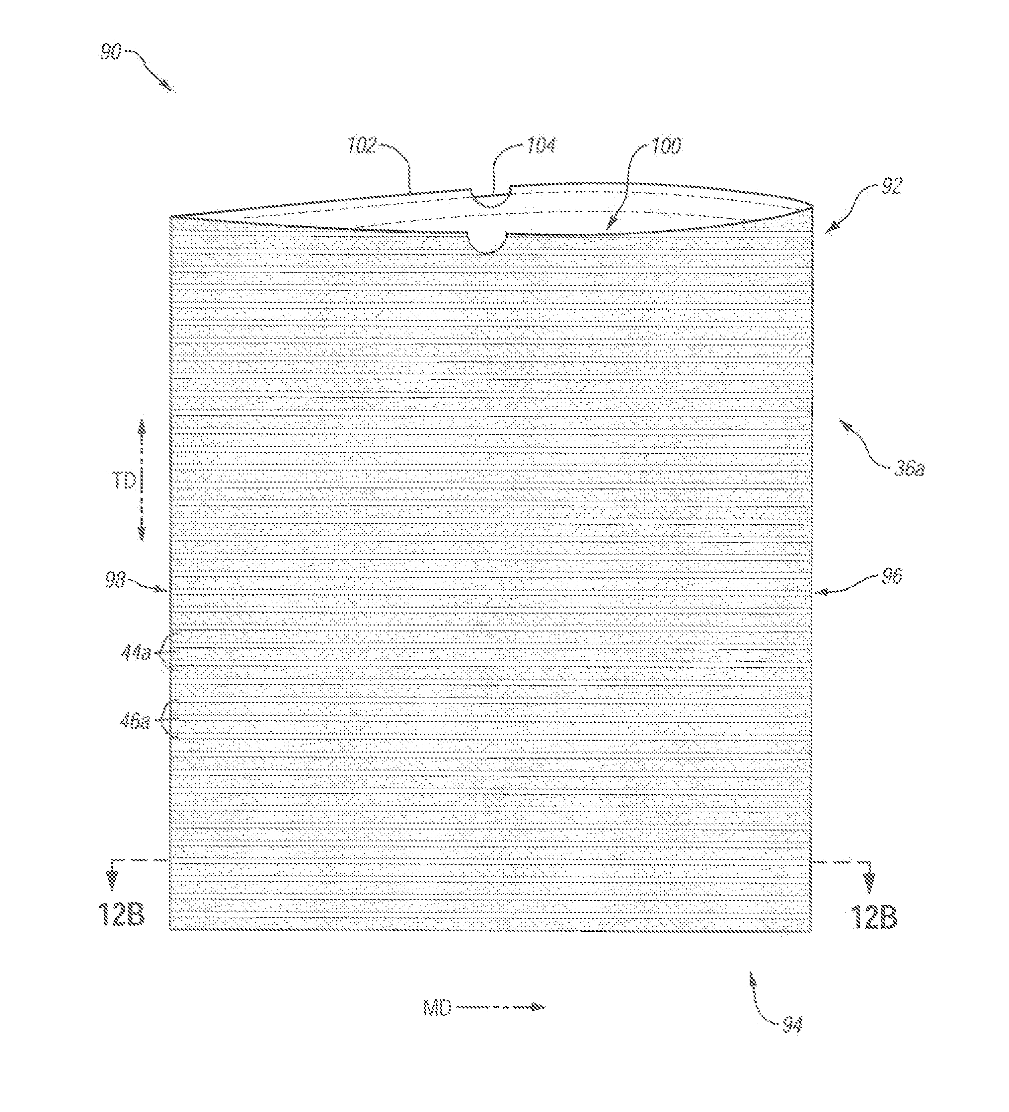 Non-continuously laminated multi-layered bags