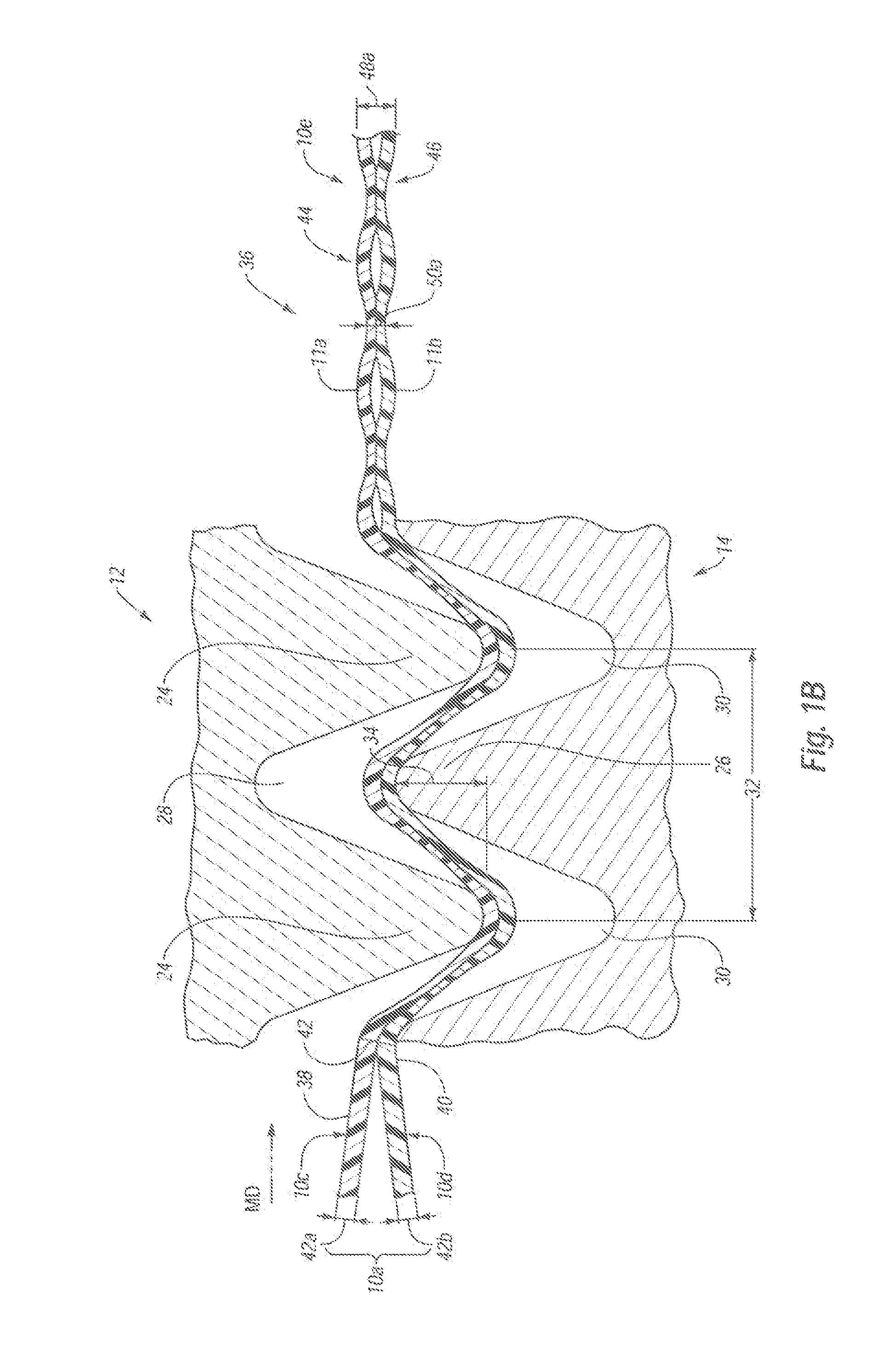 Non-continuously laminated multi-layered bags