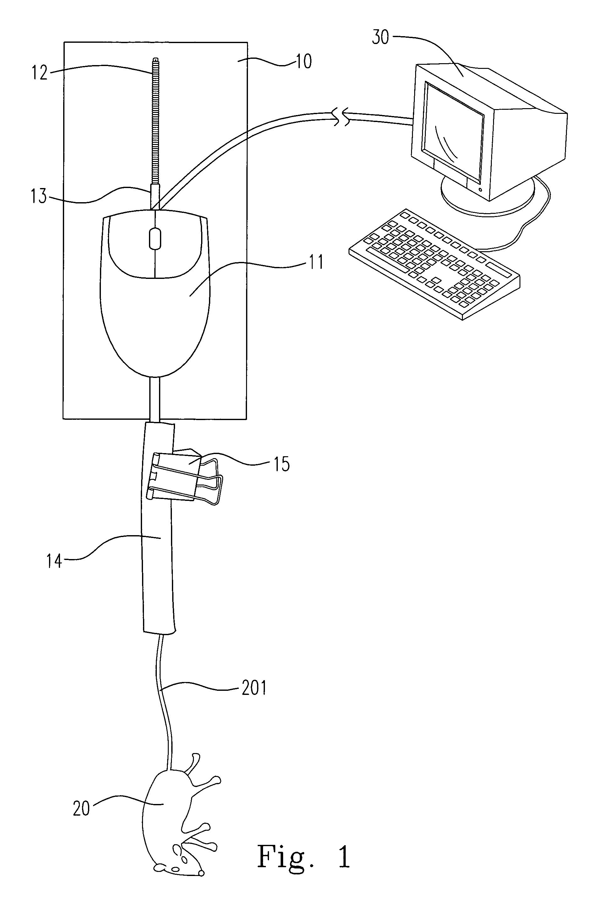 Tail suspension test apparatus