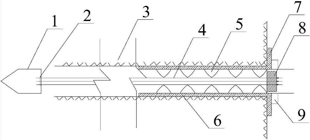 Internal resistance type metal shear-resisting yield anchor cable device