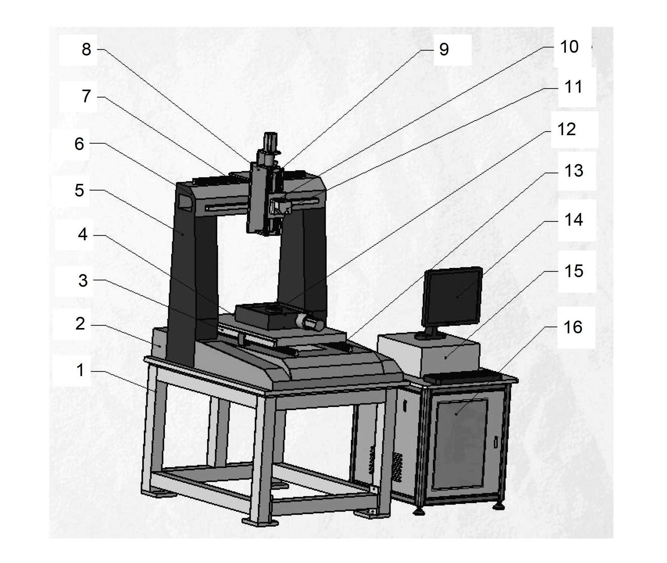 Six-axial numerical-control three-dimensional quick laser measurer