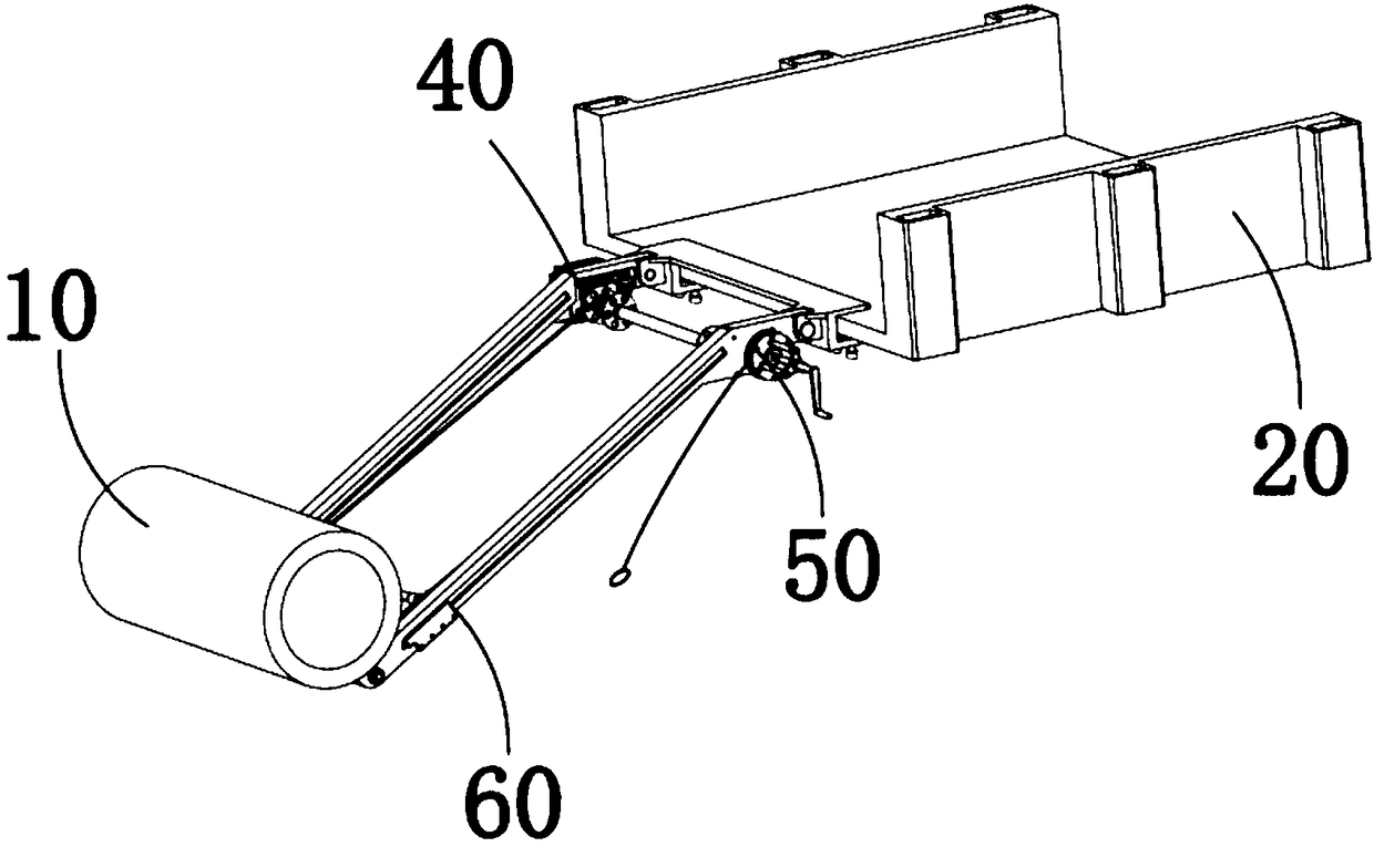 Safe slow descent control and loading method applied to cement pipeline