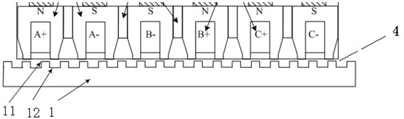 Linear switch magnetic flux permanent magnet motor with low location force and high thrust