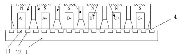 Linear switch magnetic flux permanent magnet motor with low location force and high thrust