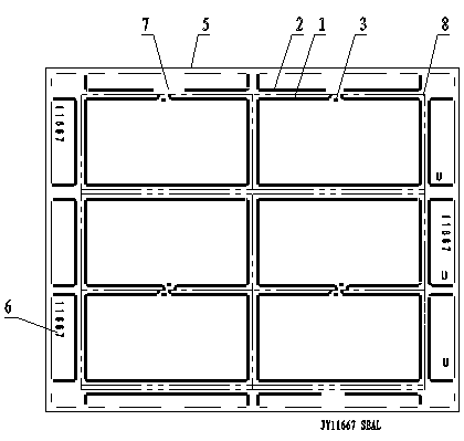 Manufacturing method of screen printed plate of edge sealing frame of liquid-crystal display