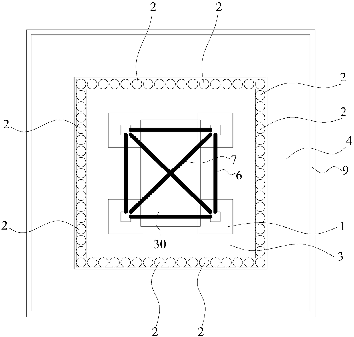 High-rise building foundation strengthening protection structure and construction method thereof