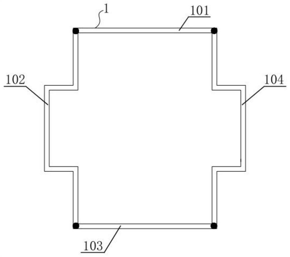 Reserved hole anti-leakage treatment process and wall-penetrating cantilever scaffold profile steel