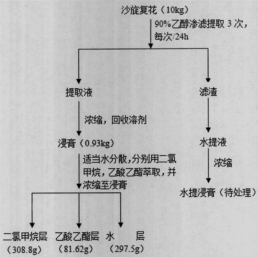 Standard extract in Inula salsoloides and analytical method and application thereof