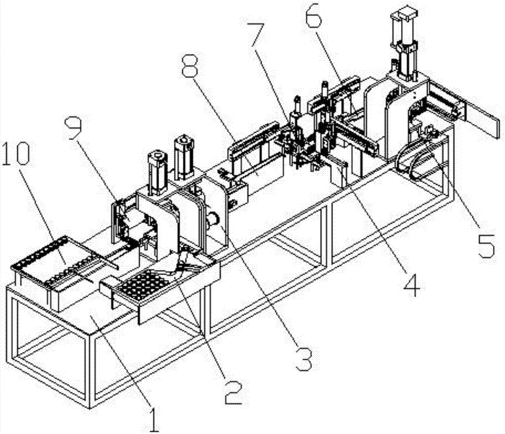 Automatic assembling and detection equipment for electromagnetic oven anode