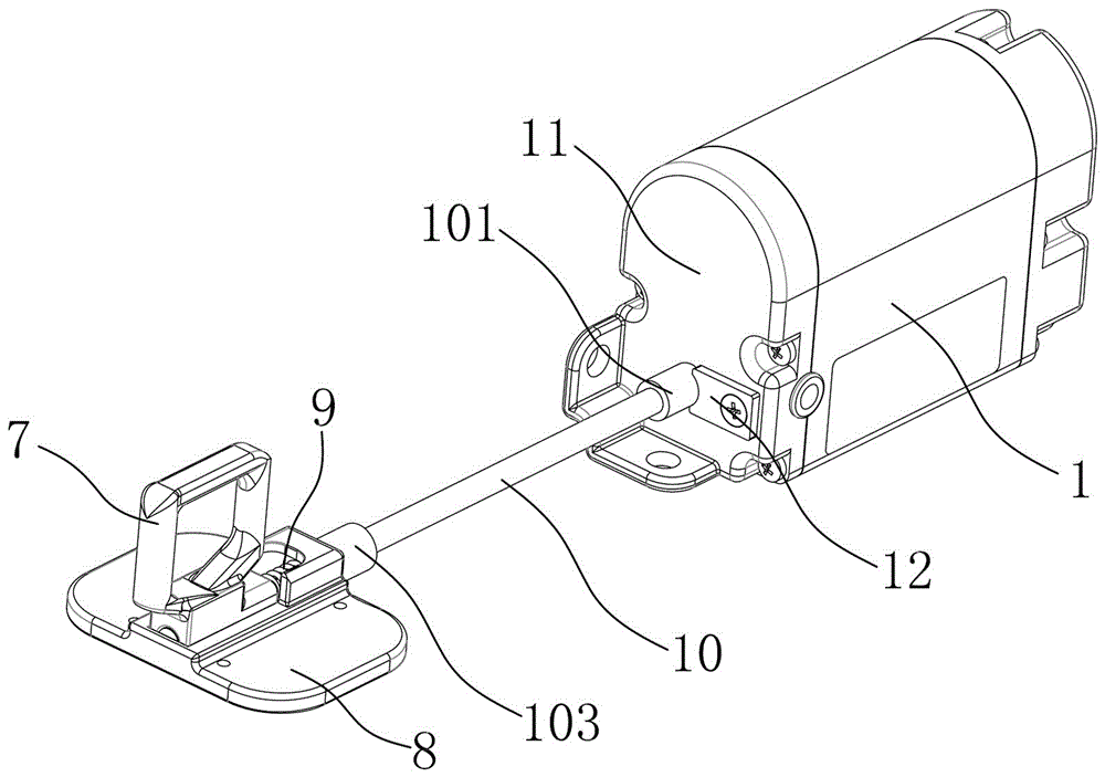 Electric pull lock of automobile tail door