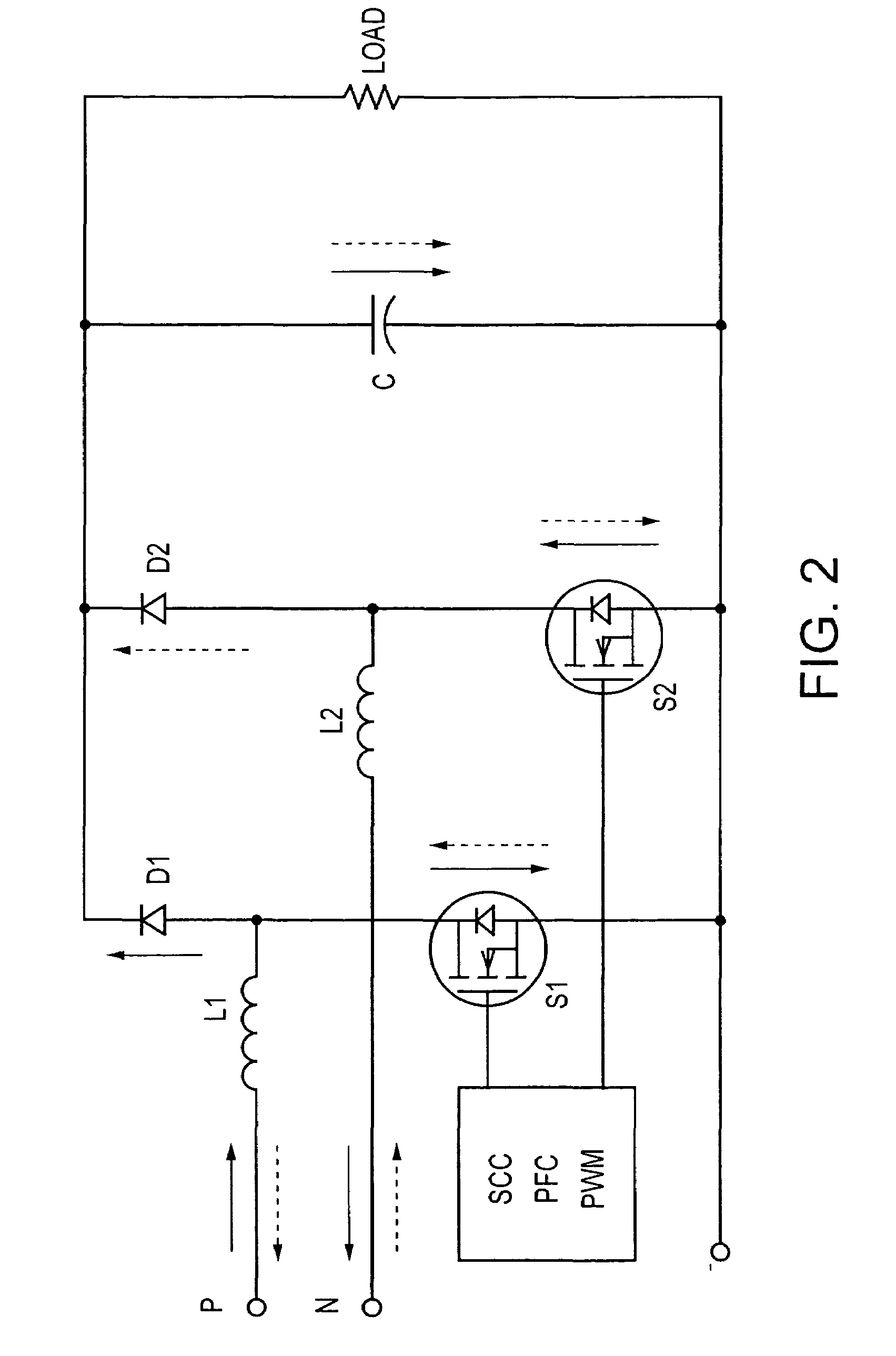 Bridge-less boost (BLB) power factor correction topology controlled with one cycle control