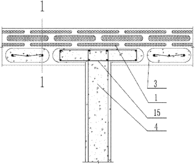 Concrete dense column gypsum composite wallboard and concrete shear force interior wall with high-rise mixed structure system