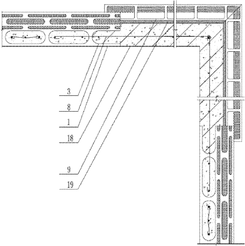 Concrete dense column gypsum composite wallboard and concrete shear force interior wall with high-rise mixed structure system