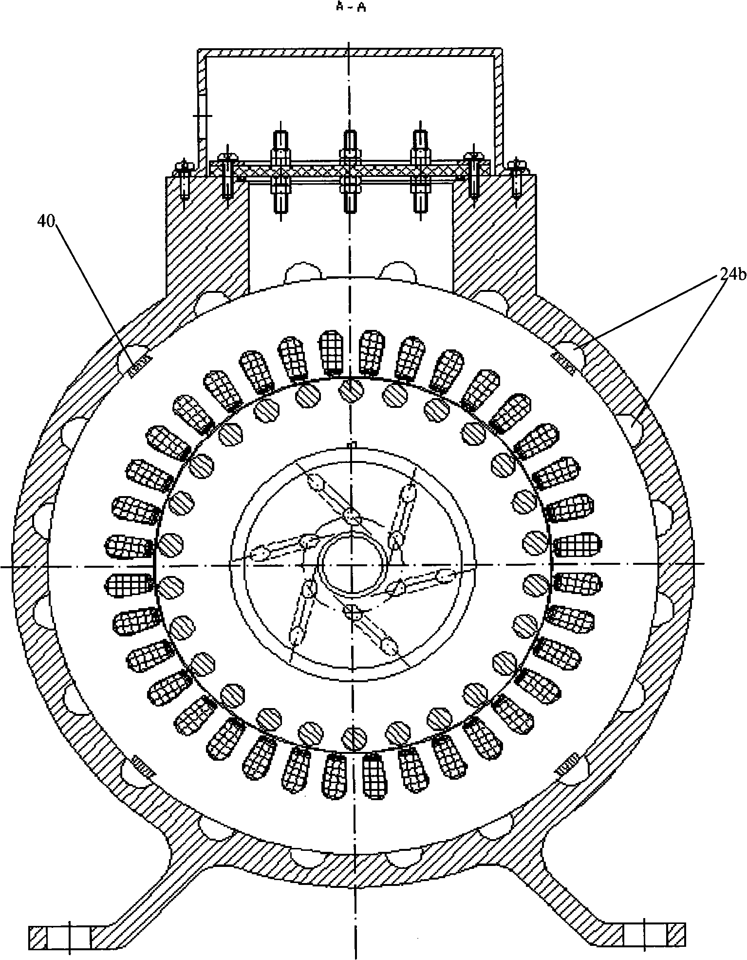 Embedded vane pump of motor