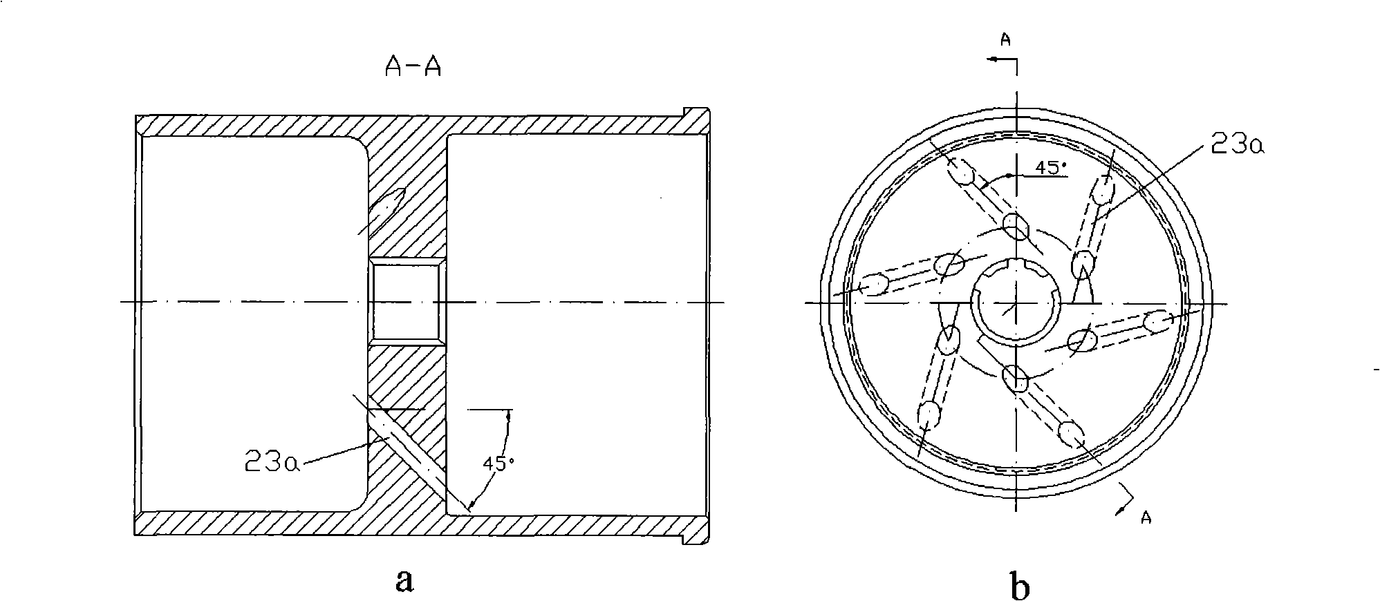 Embedded vane pump of motor