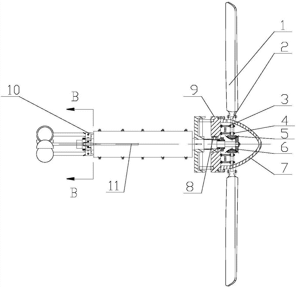 Wind power generation device capable of changing pitch angles