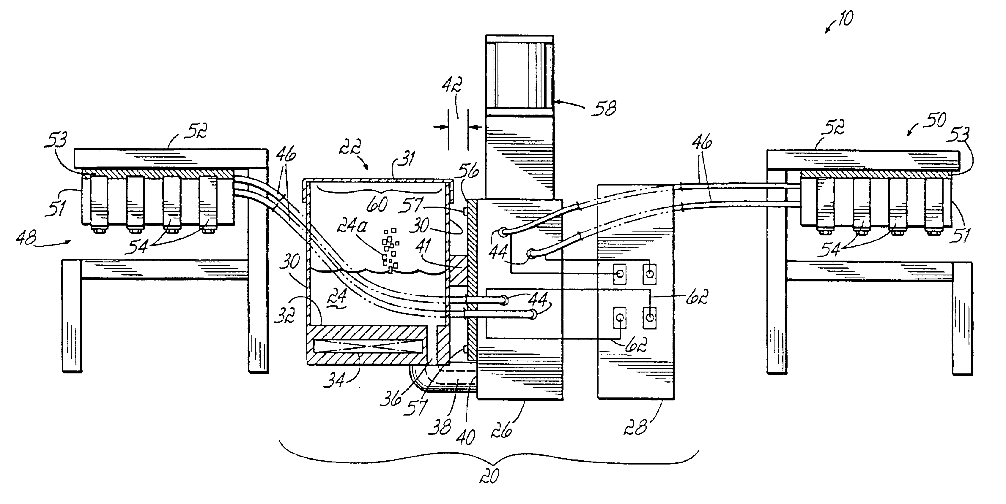 Hot melt adhesive system having centralized manifold and zone heating capability