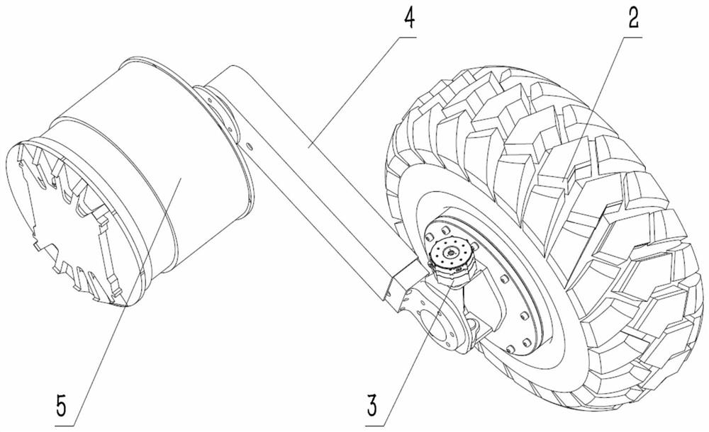 Unmanned vehicle chassis structure with telescopic rocker arm suspension