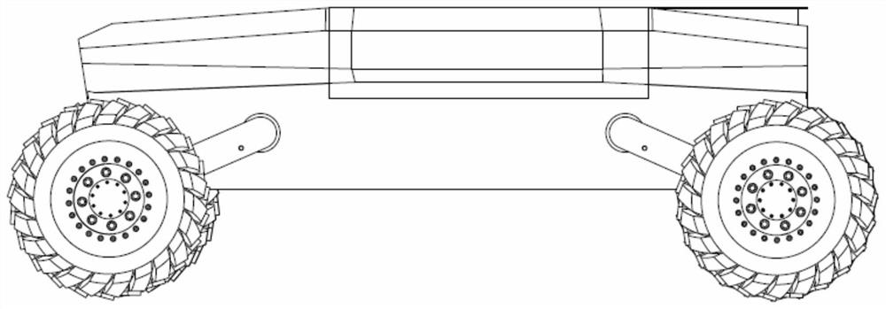 Unmanned vehicle chassis structure with telescopic rocker arm suspension