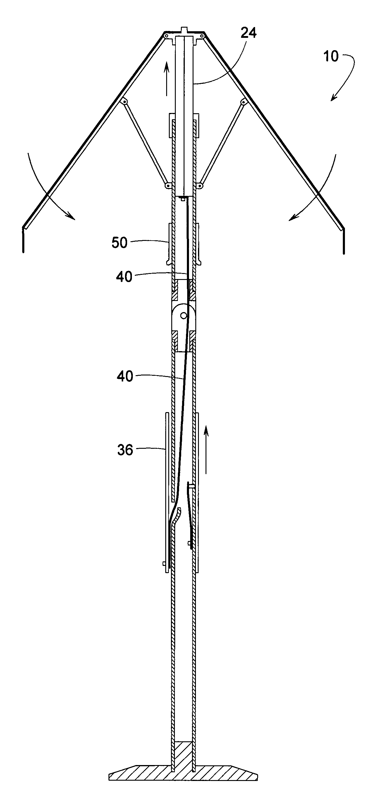 Sleeve-actuated umbrella