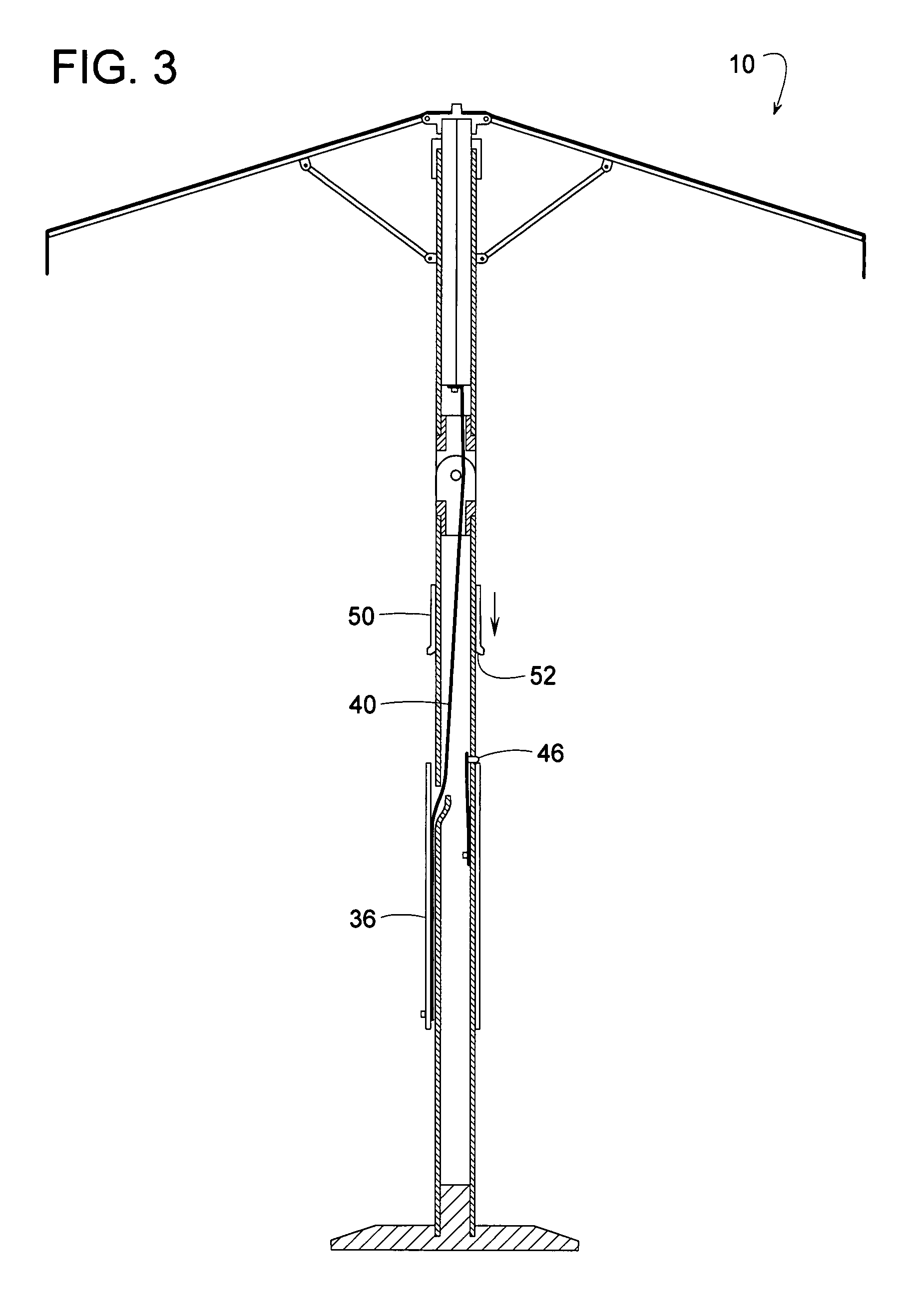 Sleeve-actuated umbrella