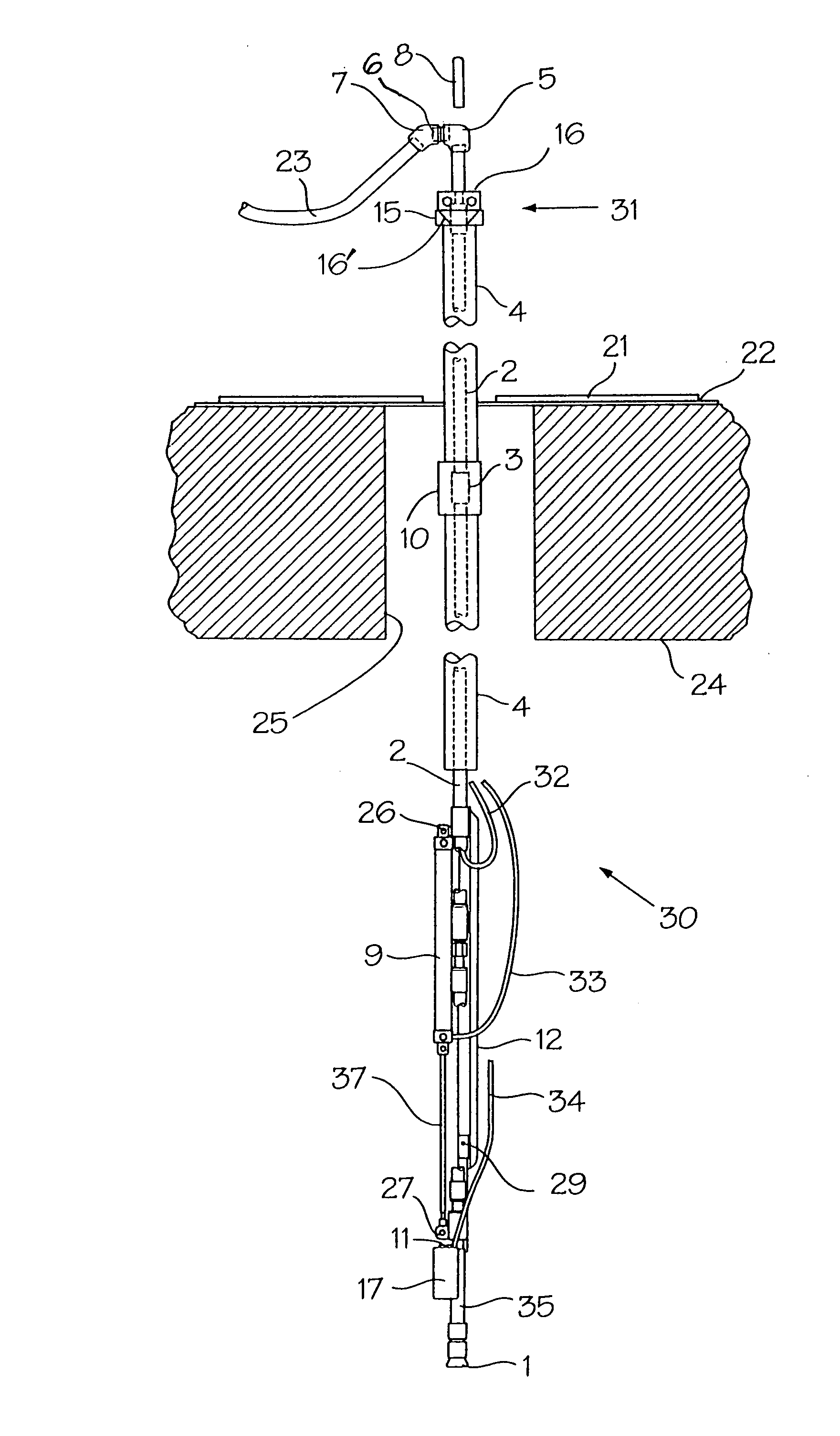 Directed spray mast