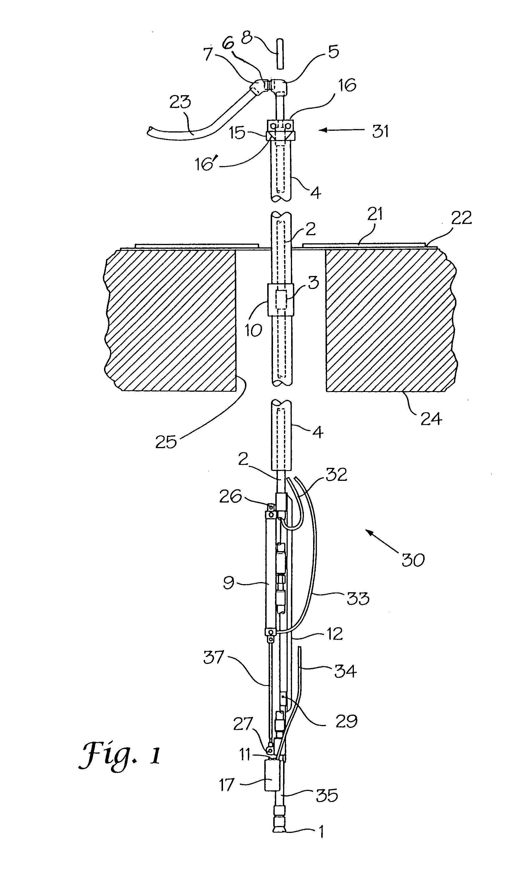 Directed spray mast