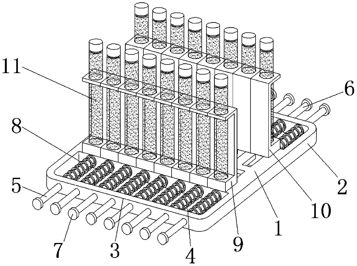 Convenient-to-watch placing mechanism for colorimetric tube for drug detection