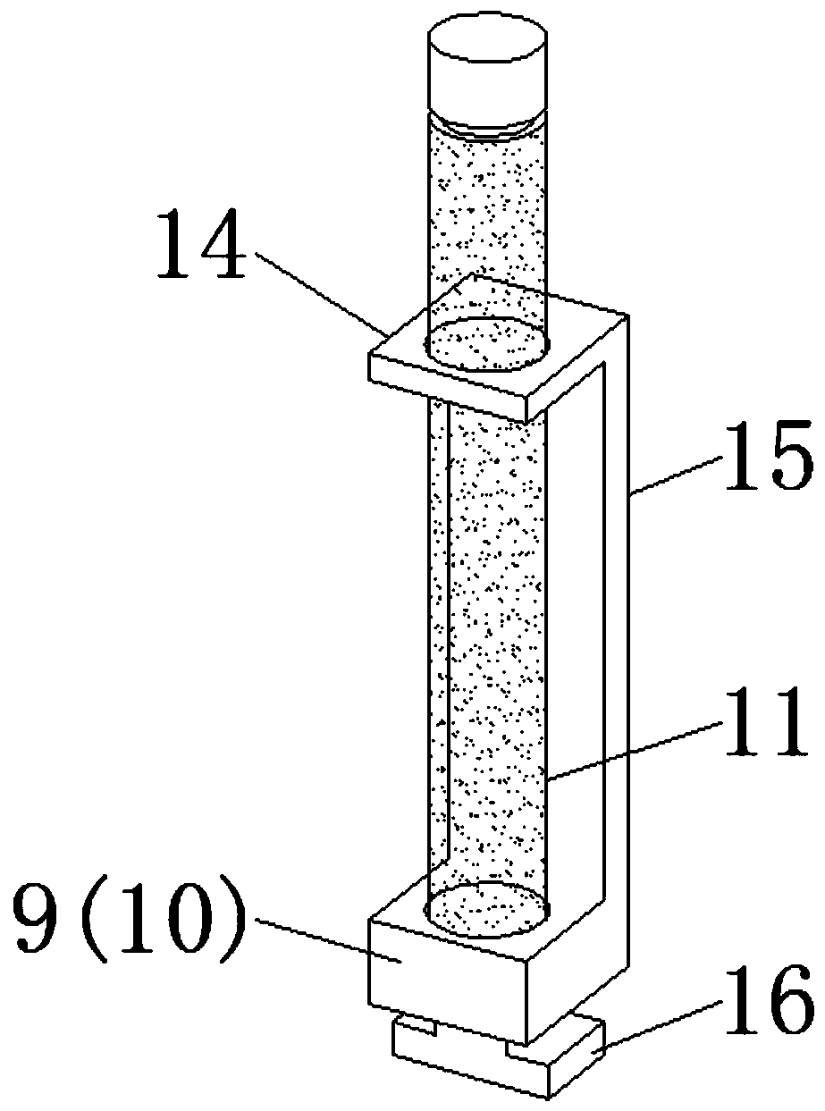 Convenient-to-watch placing mechanism for colorimetric tube for drug detection