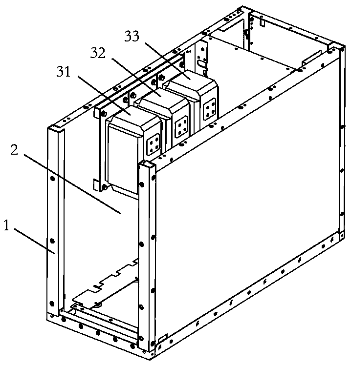 Switch cabinet body, switch cabinet and transformer installation structure thereof