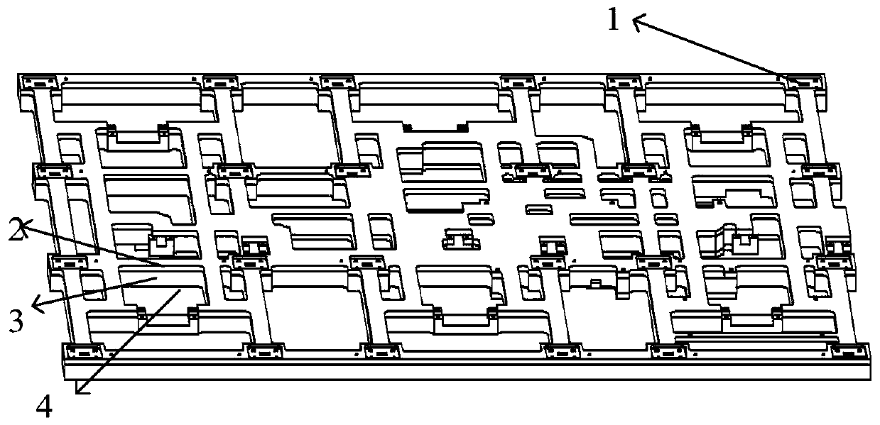 Miniaturized waveguide power division network