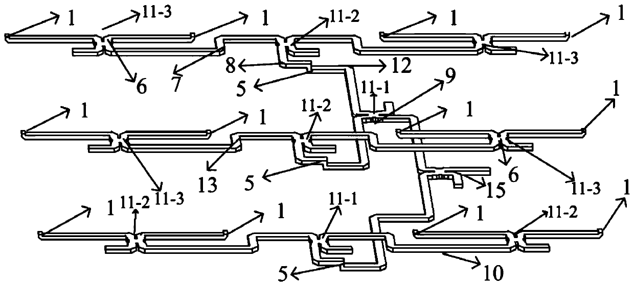 Miniaturized waveguide power division network