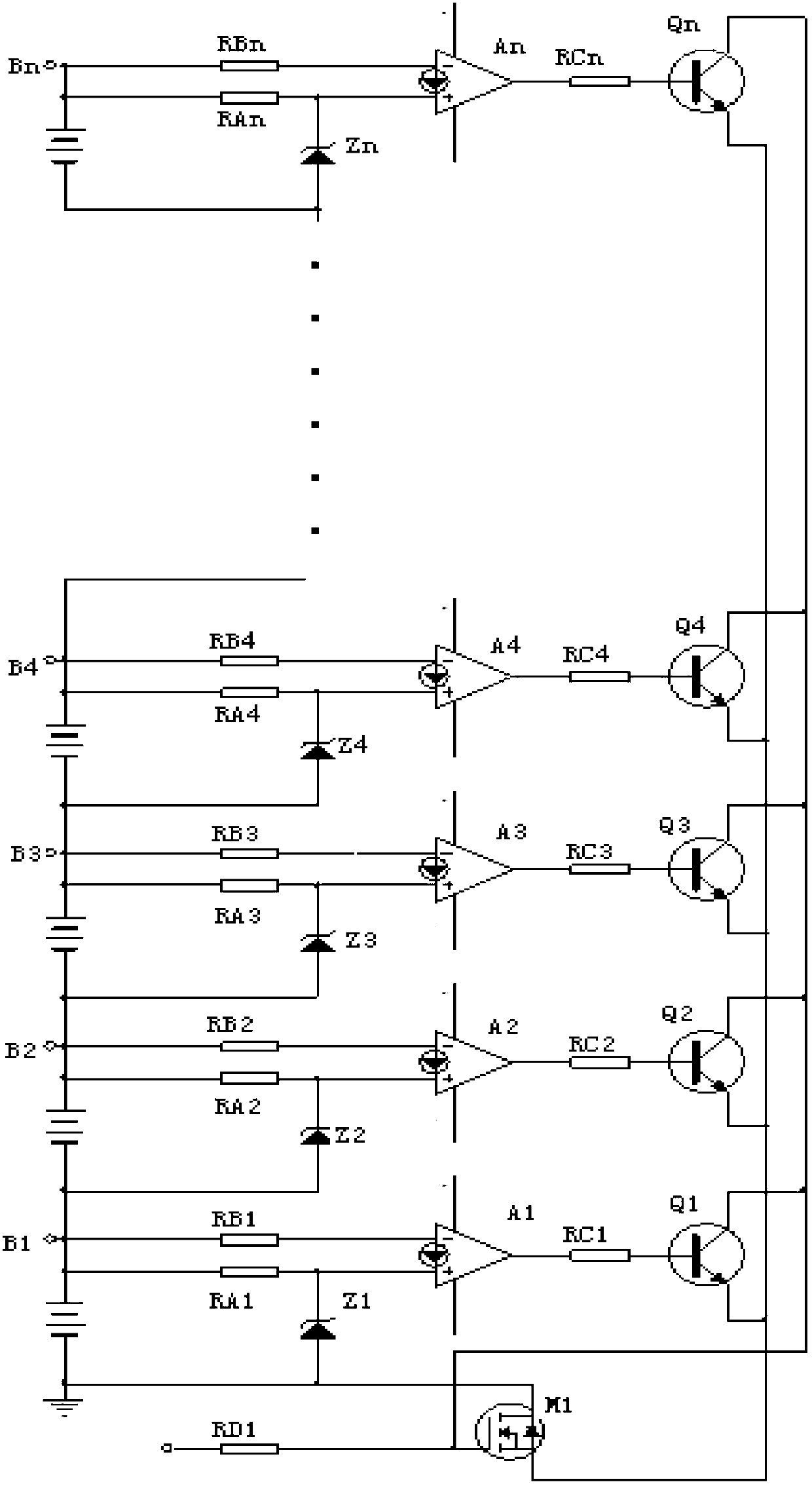 Multi-string lithium battery set protective board