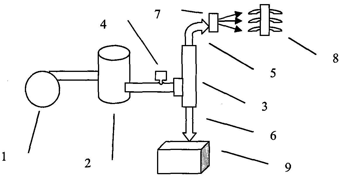 High-pressure hot air cleaning system for top insulator of electric locomotive